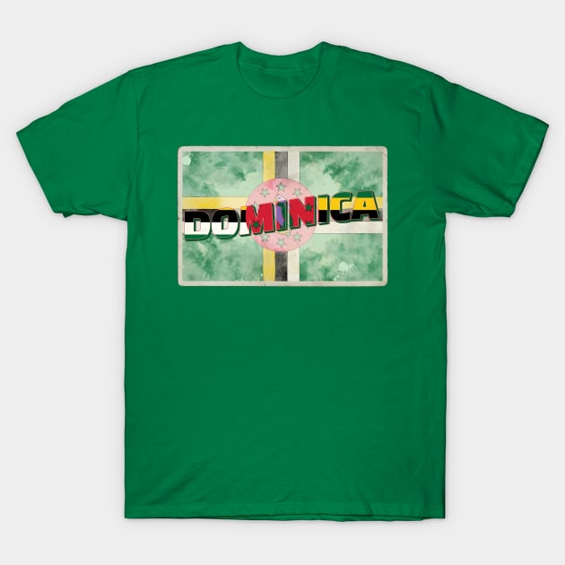 Dominica Vintage style retro souvenir T-Shirt by DesignerPropo